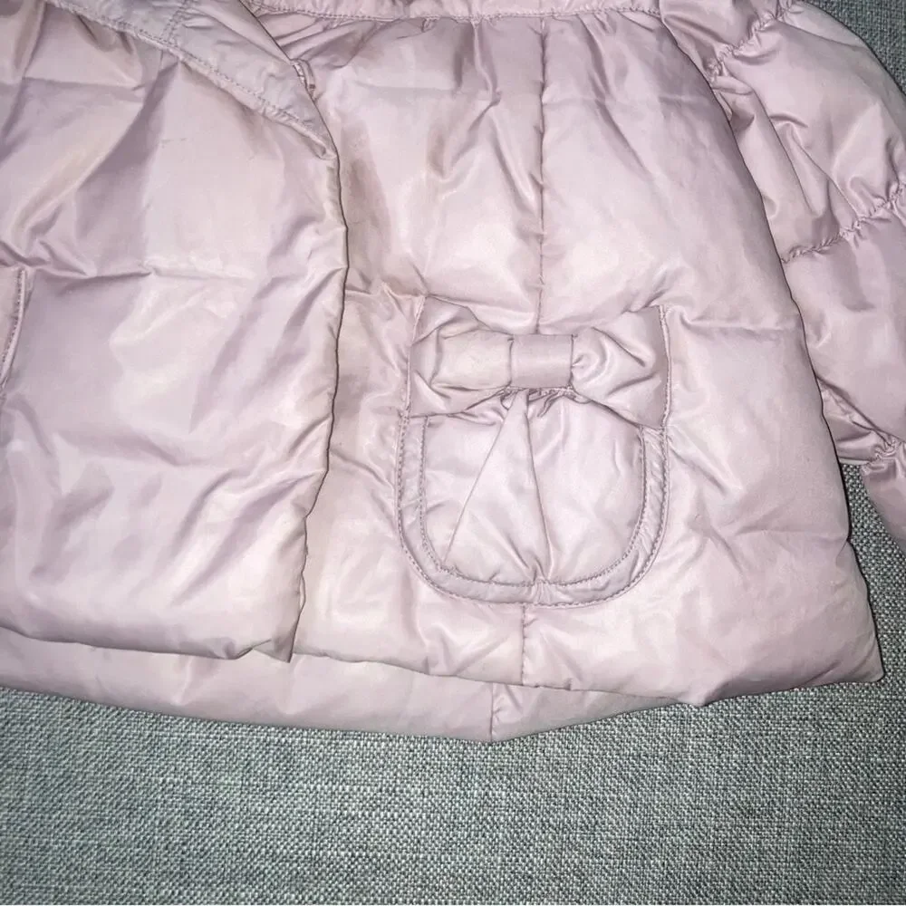 Chateau de Sable 24m pink down/feather puffer jacket VGUC